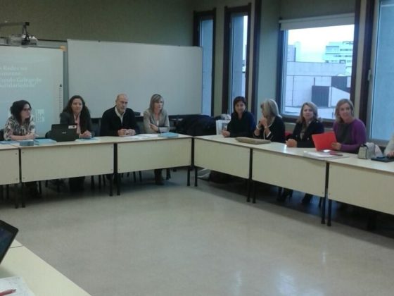 A delegación do Fondo Galego presentou o labor da entidade.